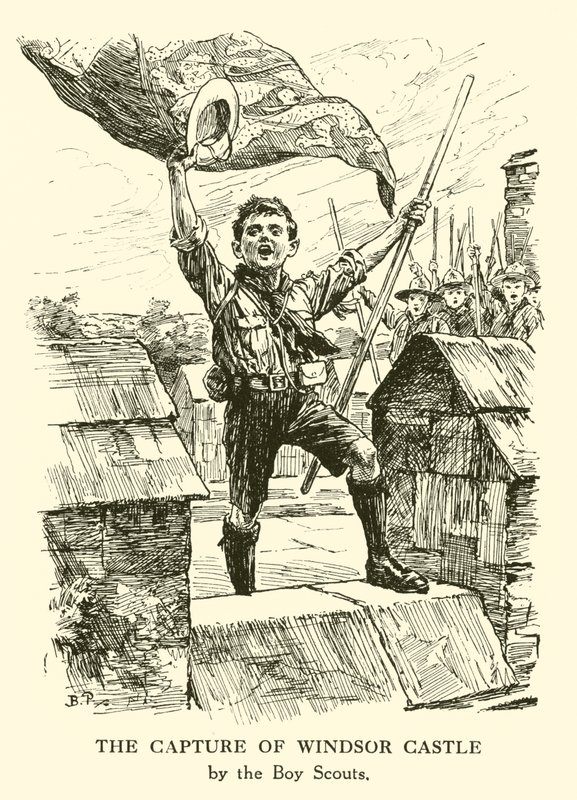 Capture of Windsor Castle (gravering) av Bernard (after) Partridge
