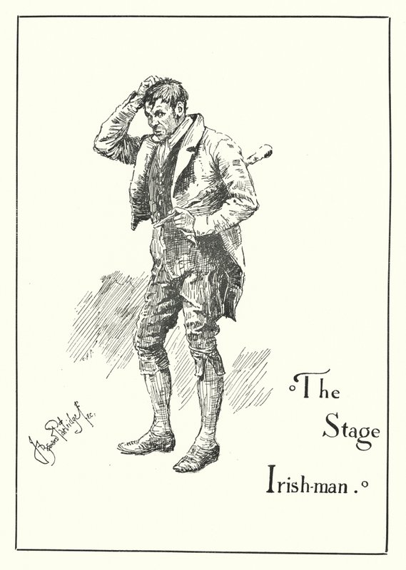 The Stage Irish-man (gravering) av Bernard (after) Partridge
