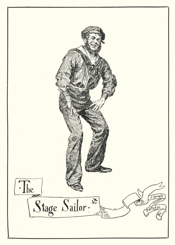 The Stage Sailor (gravering) av Bernard (after) Partridge