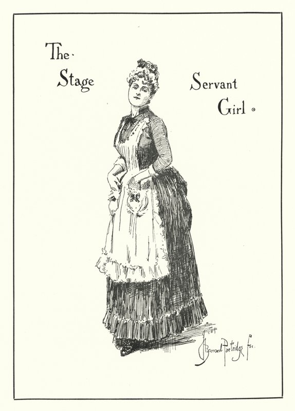 The Stage Servant Girl (gravering) av Bernard (after) Partridge
