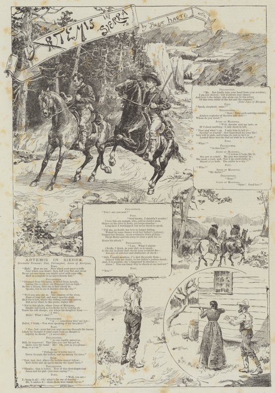 Artemis in Sierra, av Bret Harte av Bernard Partridge