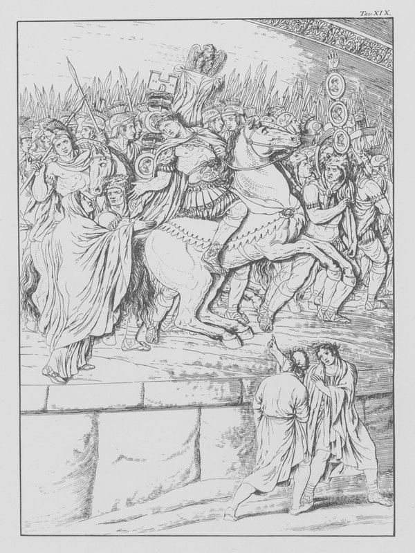 Dantes guddommelige komedie, Purgatorio (Skjærsilden), plansje XIX (lito) av Bernhard Schuler