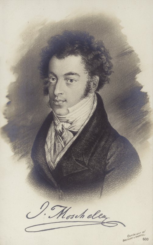 Portrett av Portrett av Ignaz Moscheles av Bohemian School