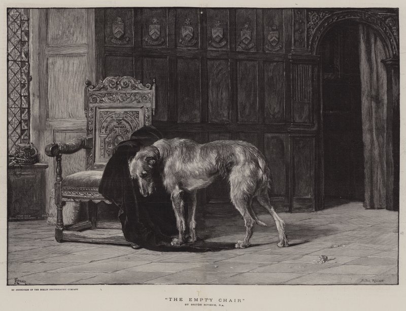 Den tomme stolen av Briton Riviere