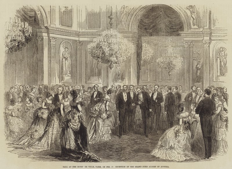 Ball på Hotel de Ville, Paris, 17. februar, mottakelse av storhertug Albert av Østerrike av Burn Smeeton