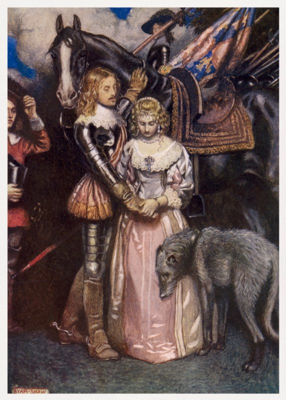 "Jeg kunne ikke elske deg, kjære, så mye / elsket jeg ikke ære mer" (farge litho) av Byam (after) Shaw