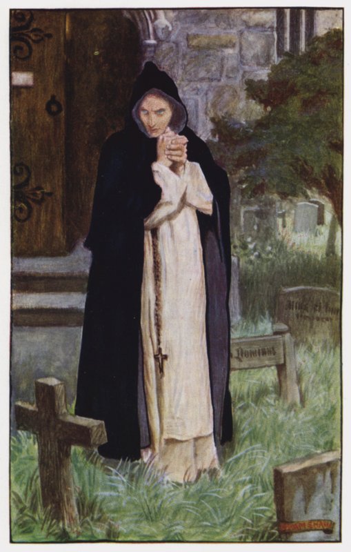 Illustrasjon for The Cloister and The Hearth av Charles Reade (farge litho) av Byam (after) Shaw