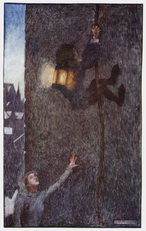 Illustrasjon for The Cloister and The Hearth av Charles Reade (farge litho) av Byam (after) Shaw