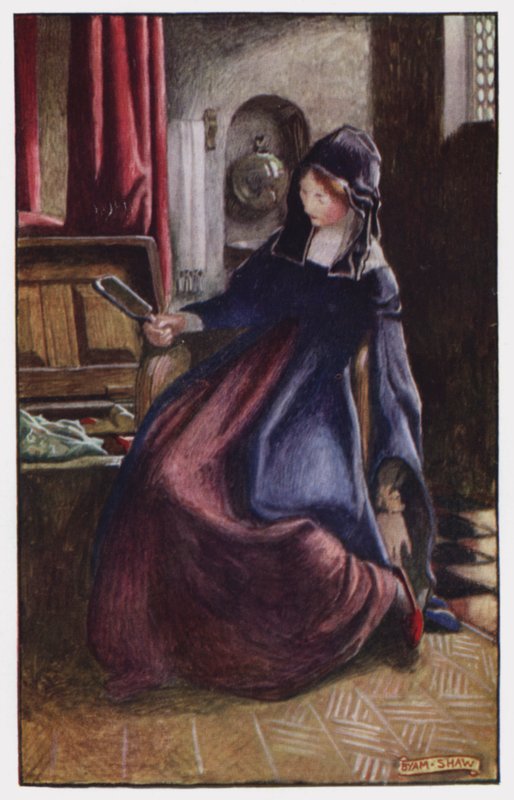 Illustrasjon for The Cloister and The Hearth av Charles Reade (farge litho) av Byam (after) Shaw