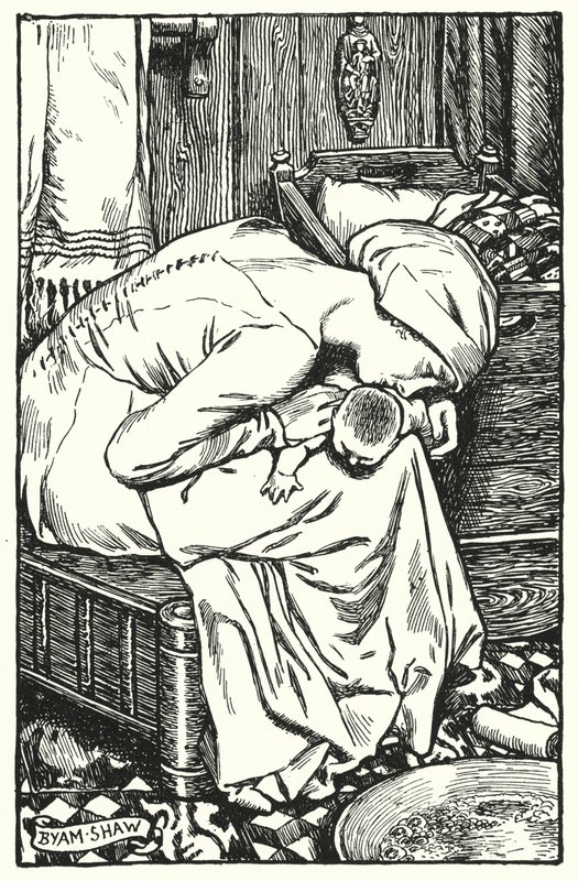 Illustrasjon for The Cloister and The Hearth av Charles Reade (litho) av Byam (after) Shaw