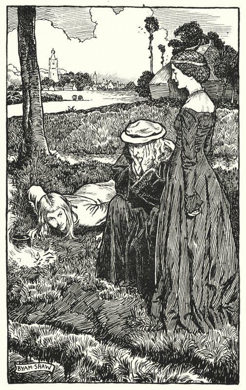 Illustrasjon for The Cloister and The Hearth av Charles Reade (litho) av Byam (after) Shaw