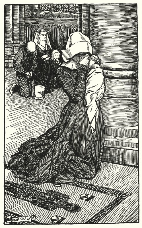 Illustrasjon for The Cloister and The Hearth av Charles Reade (litho) av Byam (after) Shaw