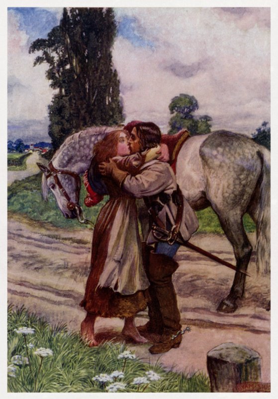 "O bli, o bli, du gode ungdom" (farge litho) av Byam (after) Shaw