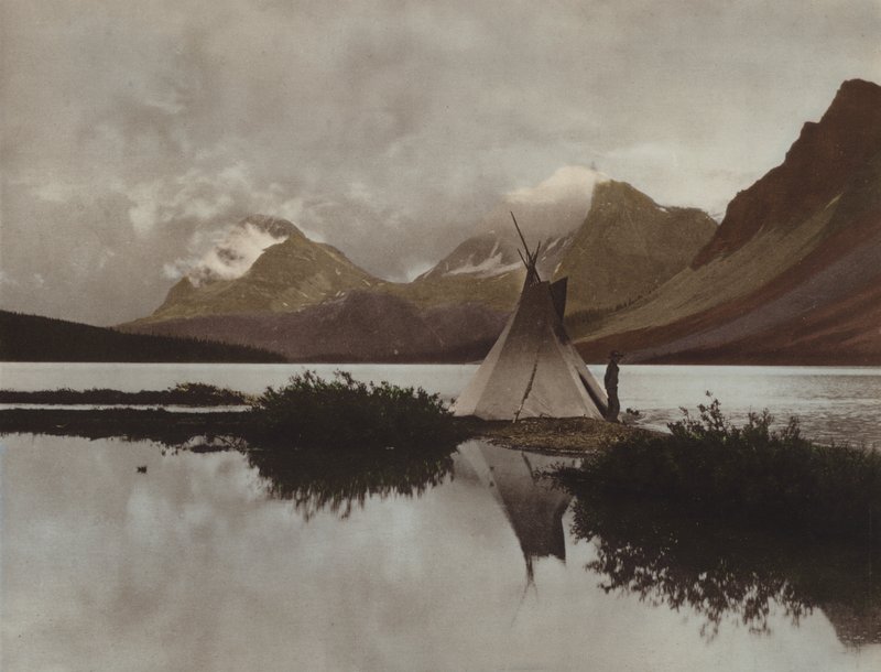 Bow Lake (fargebilde) av Byron Hill Harmon