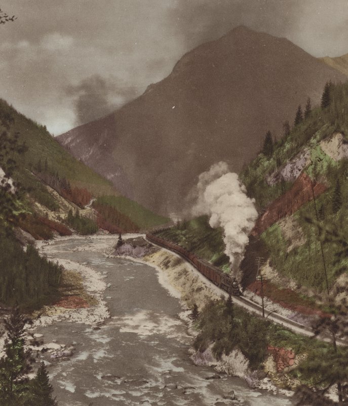 The Kicking Horse Canyon (fargebilde) av Byron Hill Harmon