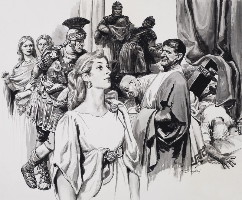 Boudicca, dronningen av isenerne (gouache på papir) av C.L. Doughty