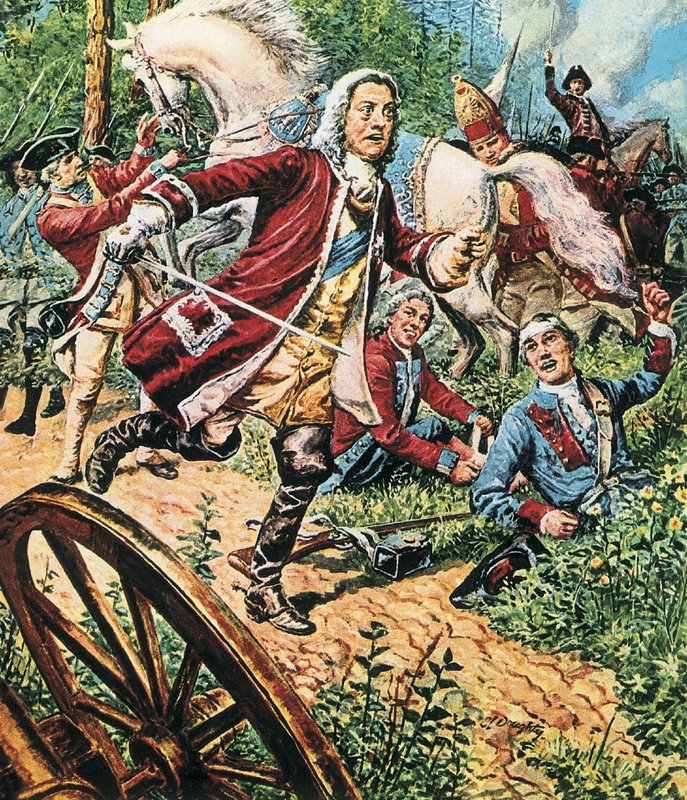 Georg II i slaget ved Dettingen av C.L. Doughty