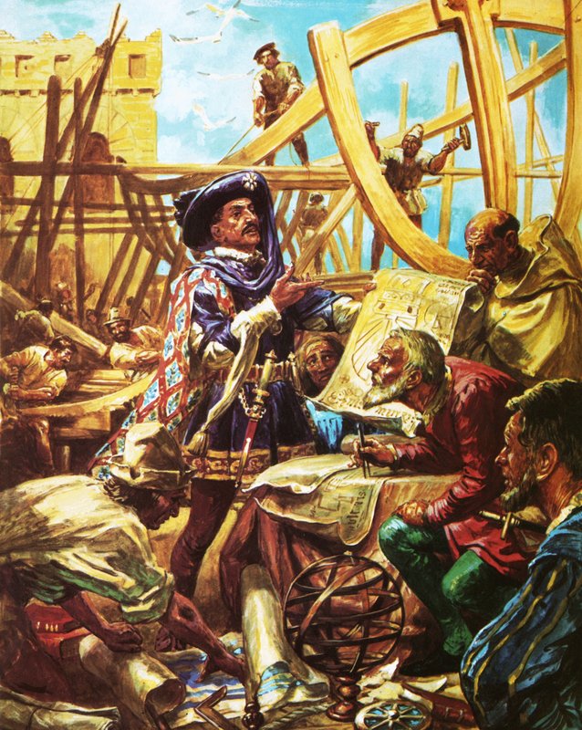 Henrik Sjøfareren ved navigasjonsskolen i Sagres av C.L. Doughty