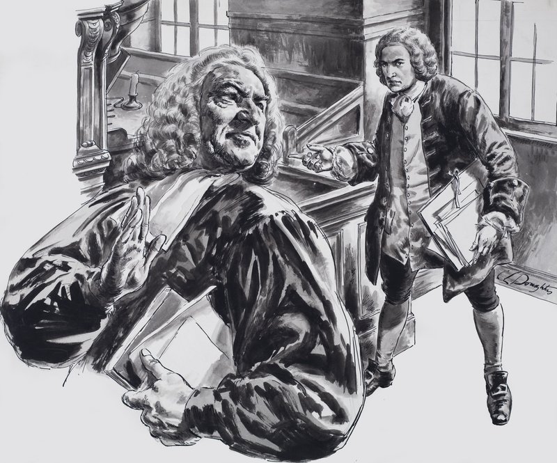 Johann Sebastian Bach (gouache på papir) av C.L. Doughty