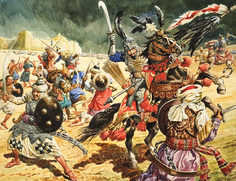 Tamerlane den grusomme (gouache på papir) av C.L. Doughty