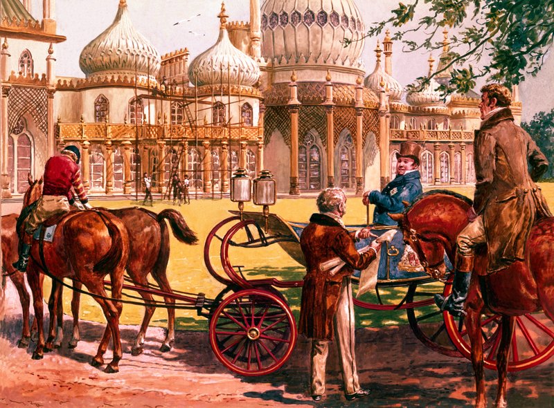 Brighton-paviljongen (gouache på papir) av C.L. Doughty