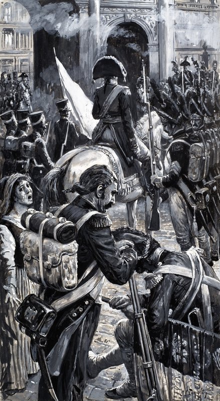 Korsikaneren som erobret Europa, fra «Frankrikes historie» (gouache på papir) av C.L. Doughty
