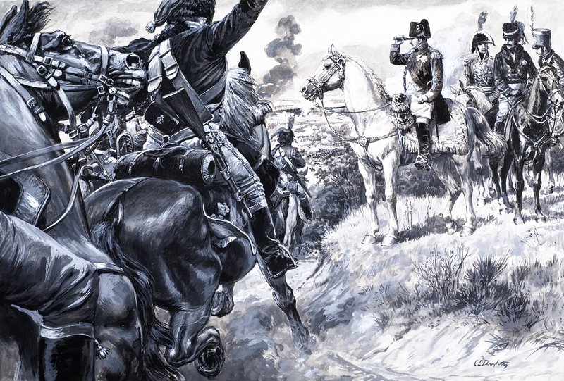 Korsikaneren som erobret Europa, fra «Frankrikes historie» (gouache på papir) av C.L. Doughty