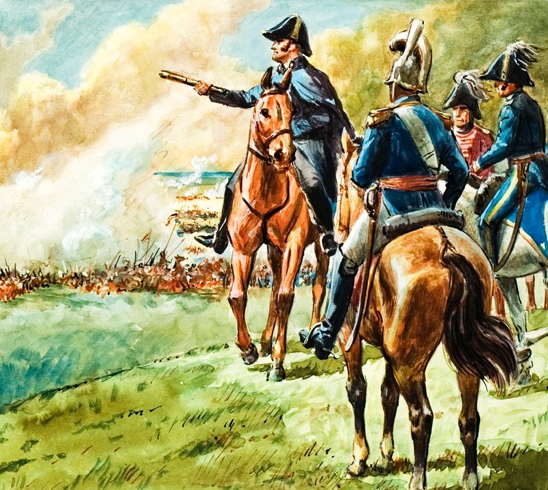 Hertugen av Wellington i slaget ved Waterloo av C.L. Doughty
