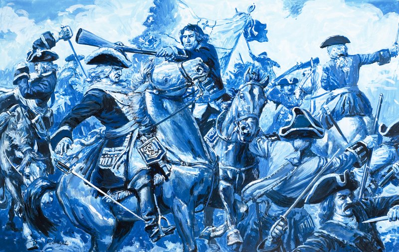 Den ugudelige solguden, fra «Frankrikes historie» (gouache på papir) av C.L. Doughty