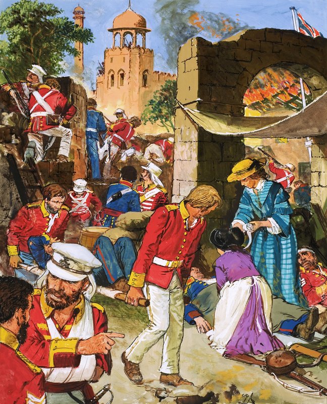 Situasjonen for de britiske styrkene ved Cownpore ble verre for hver dag av C.L. Doughty