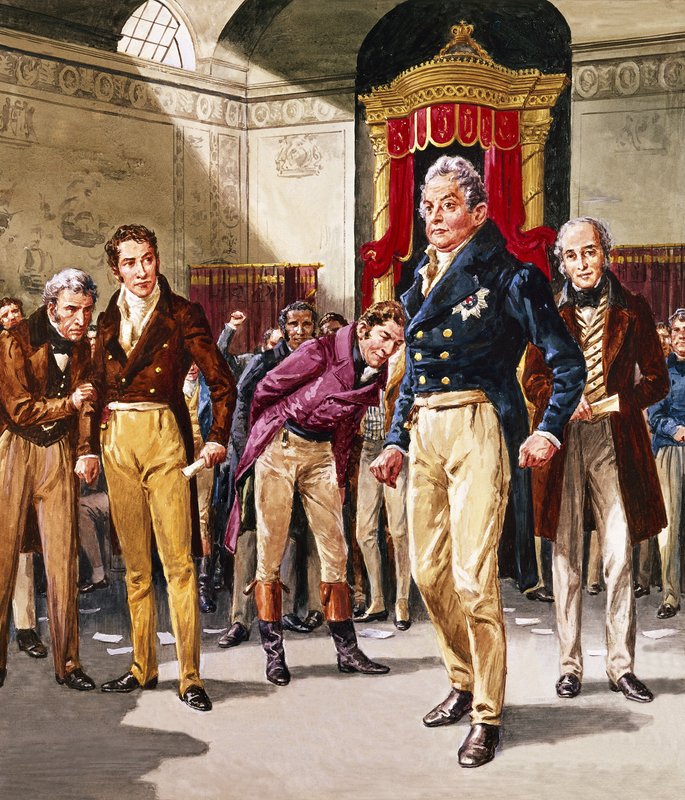 Vilhelm IV (1765–1837) Reformatorenes triumf (gouache på papir) av C.L. Doughty