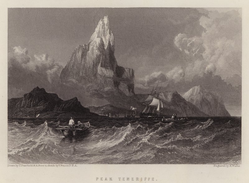 Peak Teneriffe (farge litho) av C. (after) Stanfield