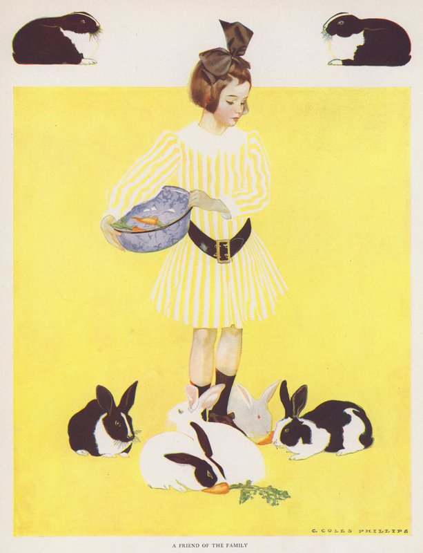 Coles Phillips Girl, en venn av familien (farge litho) av C. Coles Phillips