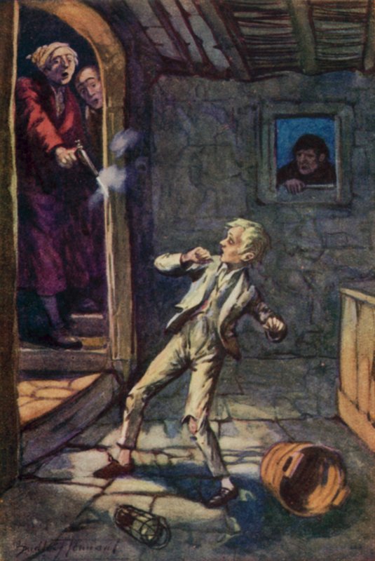 Illustrasjon for Oliver Twist av Charles Dickens (litho-farge) av C. Dudley (after) Tennant
