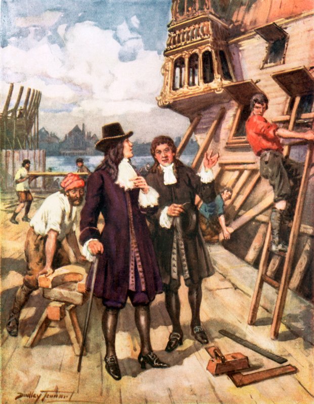 Peter den store: Skaperen av det gamle russiske imperiet (farge litho) av C. Dudley Tennant