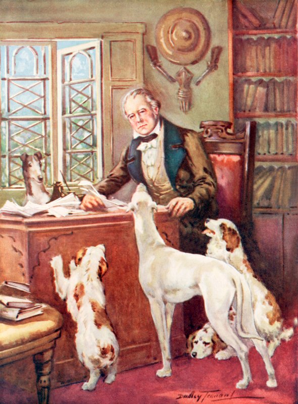 Den elskede og heroiske "trollmannen fra nord" (farge litho) av C. Dudley Tennant