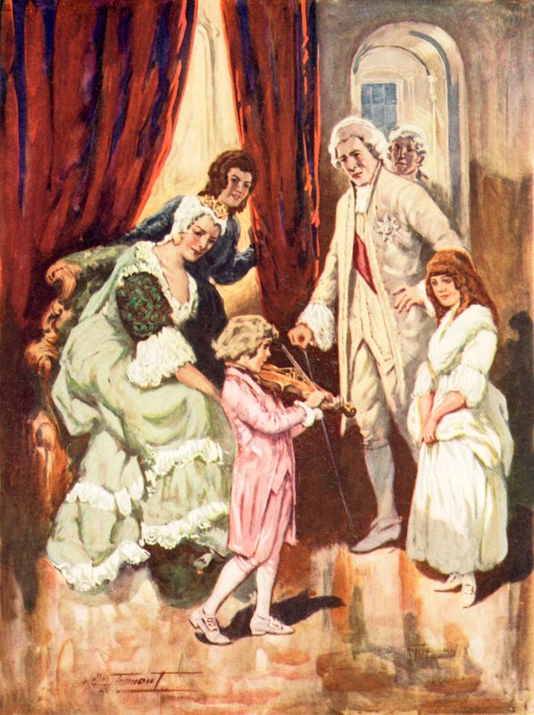 Vinne hjertene til sitt kongelige publikum (farge litho) av C. Dudley Tennant