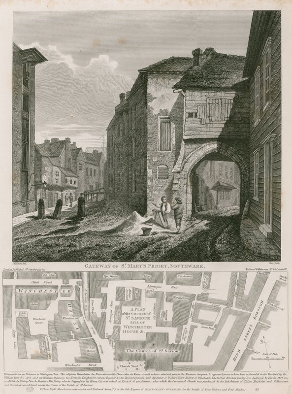 Porten til St Mary's Priory, Southwark av C. John Mayle Whichelo