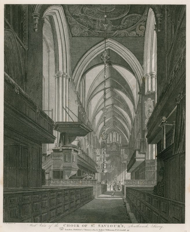 Vestutsikt over Choir of St Saviour