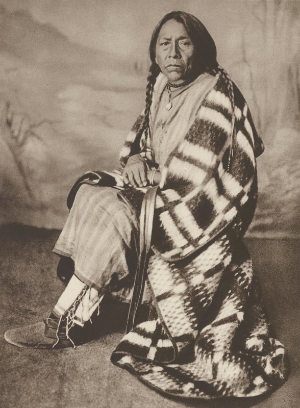 Canada: Kona til høvdingen «Crowfoot», Cree-indianer, Maple Creek, Saskatchewan (s/h-bilde) av Canadian Photographer