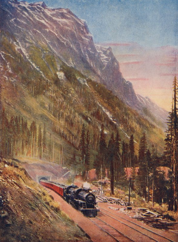 Connaught-tunnelen på Canadian Pacific Railway (fargebilde) av Canadian Photographer