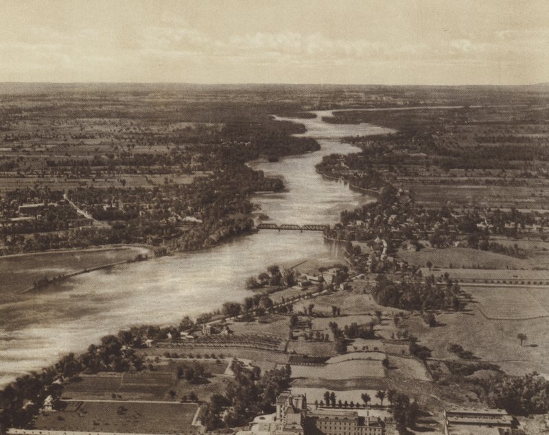 Riviere Des Prairies, bakerst på øya Montreal (s/h-bilde) av Canadian Photographer