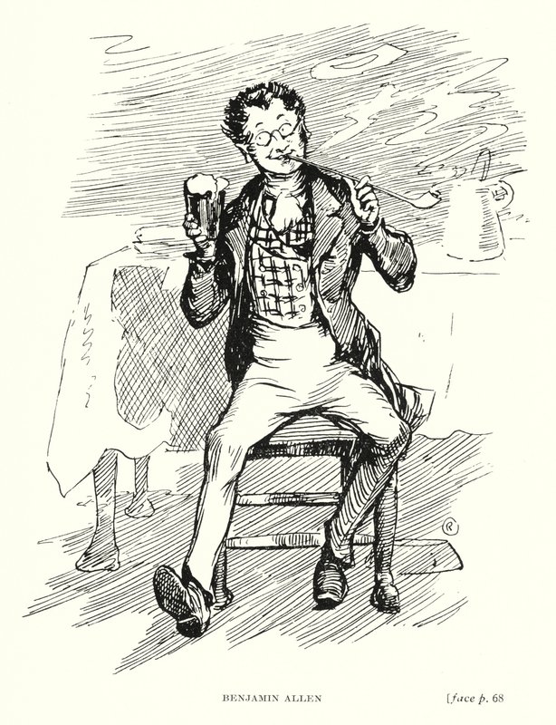 Dickens karakter: Benjamin Allen (litho) av Captain Edward Henry Handley Read