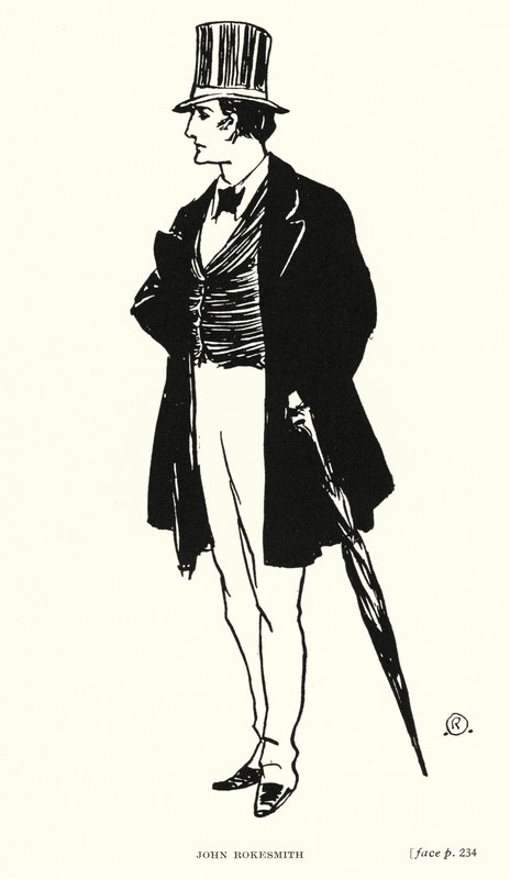 Dickens karakter: John Rokesmith (litho) av Captain Edward Henry Handley Read