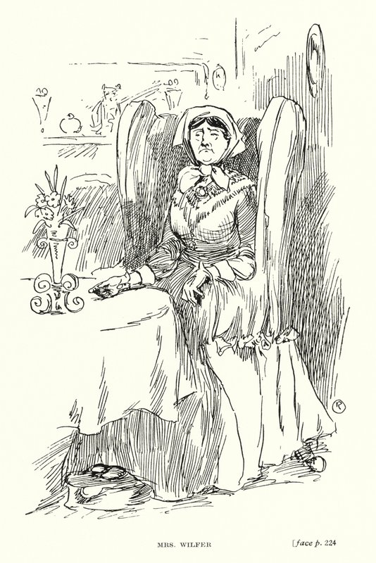 Dickens karakter: Mrs Wilfer (litho) av Captain Edward Henry Handley Read
