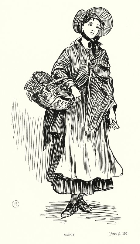 Dickens karakter: Nancy (litho) av Captain Edward Henry Handley Read