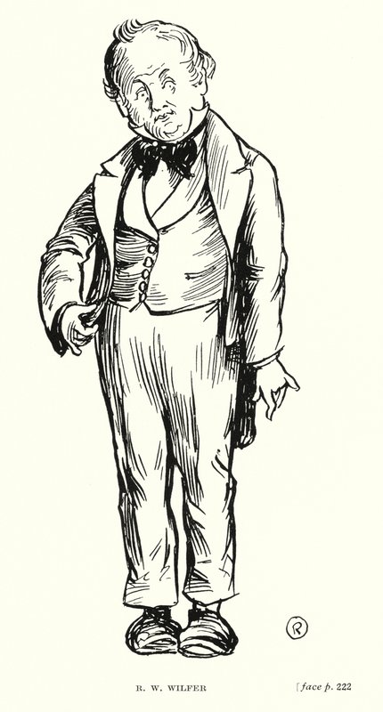 Dickens karakter: RW Wilfer (litho) av Captain Edward Henry Handley Read