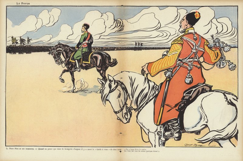 President Loubets besøk i Russland, illustrasjon for Le Rire av Caran d Ache