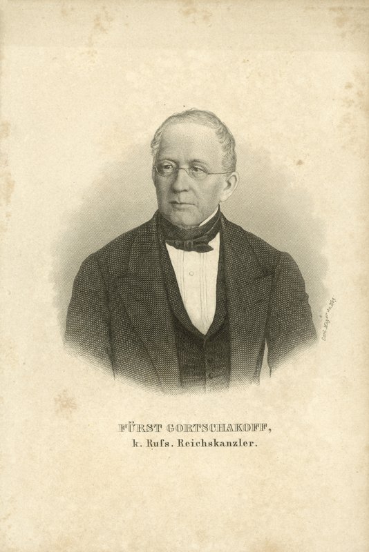 Prins Alexander Gorchakov , russisk statsmann (litho) av Carl (after) Mayer