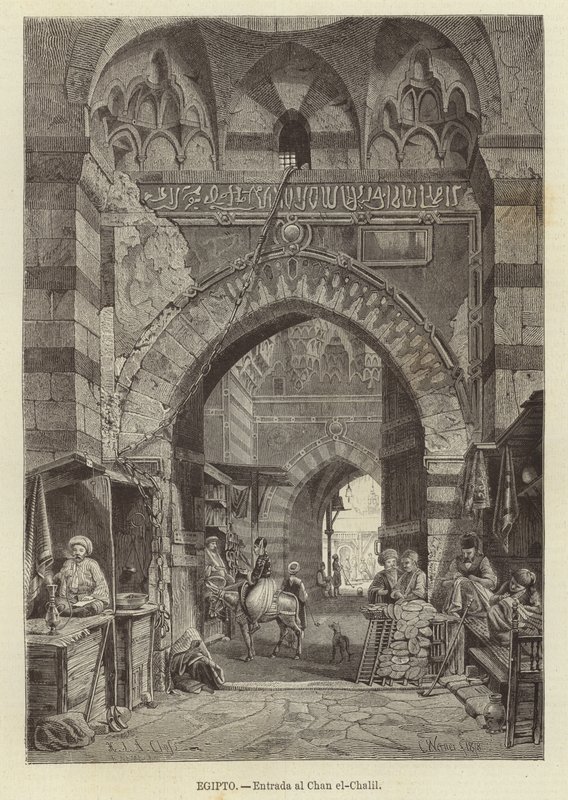 Egypt - Inngang til Khan el-Khalili av Carl Friedrich Heinrich Werner